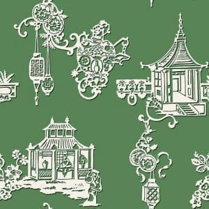 английские бумажные обои зеленые Sketchtwenty 3 Pagoda MH00421 На фото английские бумажные обои зеленые Sketchtwenty 3 Pagoda MH00421