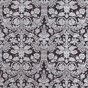 элитные бумажные обои черные с дамаском Thibaut Damask Resource 839-T-7602 На фото элитные бумажные обои черные с дамаском Thibaut Damask Resource 839-T-7602
