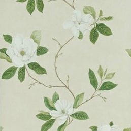 английские бумажные обои серые в комнату Sanderson с цветами  Parchment Flowers DPFWSW102 На фото английские бумажные обои серые в комнату Sanderson с цветами  Parchment Flowers DPFWSW102