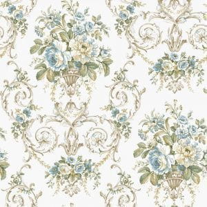 флизелиновые полностью обои голубые York English Hills GD5402 На фото флизелиновые полностью обои голубые York English Hills GD5402