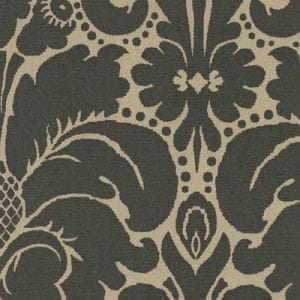 элитные бумажные обои черные с дамаском Zoffany Nureyev NUP04006 На фото элитные бумажные обои черные с дамаском Zoffany Nureyev NUP04006