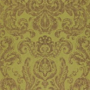 бумажные обои зеленые в комнату Zoffany с дамаском классическом стиле Nureyev NUP06007 На фото бумажные обои зеленые в комнату Zoffany с дамаском классическом стиле Nureyev NUP06007