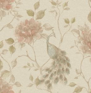 флизелиновые полностью обои бежевые в комнату Fine Decor с цветами  Empress FD21709 На фото флизелиновые полностью обои бежевые в комнату Fine Decor с цветами  Empress FD21709