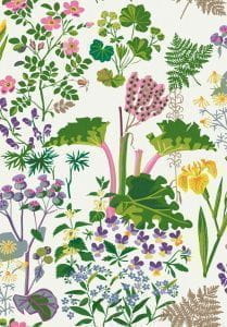 элитные обои белые Borastapeter с цветами  Scandinavian designers 1792 На фото элитные обои белые Borastapeter с цветами  Scandinavian designers 1792