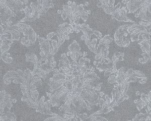 немецкие дешевые виниловые обои серые AS-Creation с дамаском Elegance 30518-4 На фото немецкие дешевые виниловые обои серые AS-Creation с дамаском Elegance 30518-4