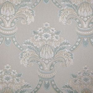 итальянские текстильные обои бирюзовые в комнату тканевая фактура Epoca Wallcoverings Faberge KT-8641-8004 На фото итальянские текстильные обои бирюзовые в комнату тканевая фактура Epoca Wallcoverings Faberge KT-8641-8004