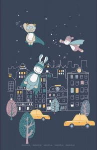 элитные обои синие Decoprint Sweet Dreams Noukies ND21152 На фото элитные обои синие Decoprint Sweet Dreams Noukies ND21152
