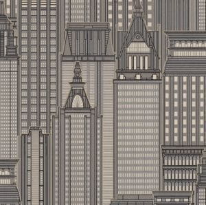 обои капучино в коридор Euro Decor Skyline 7117-11 На фото обои капучино в коридор Euro Decor Skyline 7117-11