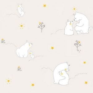 бельгийские обои бежевые детские Decoprint с абстракцией Sweet Dreams Noukies ND21101 На фото бельгийские обои бежевые детские Decoprint с абстракцией Sweet Dreams Noukies ND21101