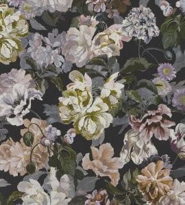 английские элитные флизелиновые полностью обои черные Designers Guild Tulipa PDG1033-01 На фото английские элитные флизелиновые полностью обои черные Designers Guild Tulipa PDG1033-01