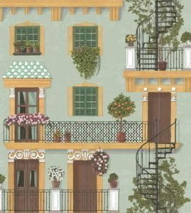 флизелиновые полностью обои арт-деко Cole Son Seville 117-4012 На фото флизелиновые полностью обои арт-деко Cole Son Seville 117-4012
