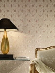итальянские элитные текстильные обои Epoca Wallcoverings с орнаментом Esther EST4 На фото итальянские элитные текстильные обои Epoca Wallcoverings с орнаментом Esther EST4