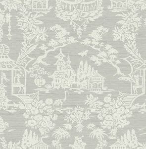 премиум бумажные обои серые в комнату KT-Exclusive с цветами  Chinoiserie CH70306 На фото премиум бумажные обои серые в комнату KT-Exclusive с цветами  Chinoiserie CH70306