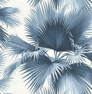 премиум бумажные обои синие в комнату KT-Exclusive с деревьями Palm Springs PS40102 На фото премиум бумажные обои синие в комнату KT-Exclusive с деревьями Palm Springs PS40102
