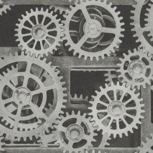 виниловые обои в комнату Rasch с абстракцией металлик Factory 940107 На фото виниловые обои в комнату Rasch с абстракцией металлик Factory 940107