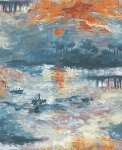 премиум бумажные обои в комнату KT-Exclusive вставка French Impressionist FI70002 На фото премиум бумажные обои в комнату KT-Exclusive вставка French Impressionist FI70002
