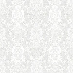 флизелиновые обои серые Andrea Rossi с дамаском Stefano ST54160-1 На фото флизелиновые обои серые Andrea Rossi с дамаском Stefano ST54160-1