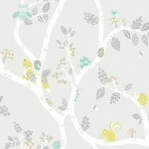 бумажные обои Holden Decor с деревьями Make Believe 12491 На фото бумажные обои Holden Decor с деревьями Make Believe 12491