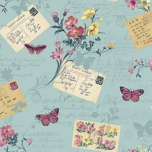 обои голубые в комнату Arthouse с текстом Sophie Conran 950902 На фото обои голубые в комнату Arthouse с текстом Sophie Conran 950902