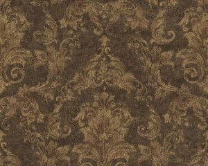 немецкие премиум обои коричневые в комнату AS-Creation с орнаментом Versace 96215-1 На фото немецкие премиум обои коричневые в комнату AS-Creation с орнаментом Versace 96215-1