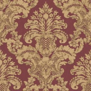 бельгийские обои красные в комнату Decoprint с дамаском Emporia EM-17036 На фото бельгийские обои красные в комнату Decoprint с дамаском Emporia EM-17036