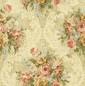 бумажные обои бежевые KT-Exclusive с орнаментом ретро Antique Chic AC40101 На фото бумажные обои бежевые KT-Exclusive с орнаментом ретро Antique Chic AC40101
