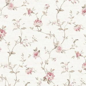 американские бумажные обои белые York с цветами  Luminous Lavender ED3211 На фото американские бумажные обои белые York с цветами  Luminous Lavender ED3211