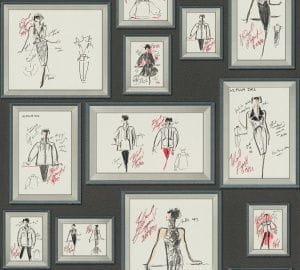 премиум обои черные в гостиную дизайнеркие AS-Creation Karl Lagerfeld 37846-1 На фото премиум обои черные в гостиную дизайнеркие AS-Creation Karl Lagerfeld 37846-1