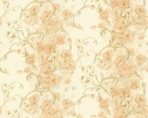 немецкие обои желтые в комнату AS-Creation с цветами  Paradise Flower 32995-1 На фото немецкие обои желтые в комнату AS-Creation с цветами  Paradise Flower 32995-1