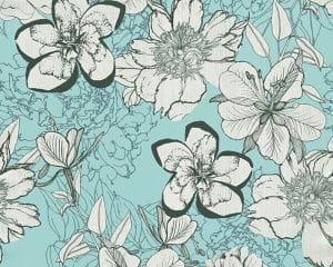 дешевые бумажные обои голубые AS-Creation Urban Flowers 32798-3 На фото дешевые бумажные обои голубые AS-Creation Urban Flowers 32798-3