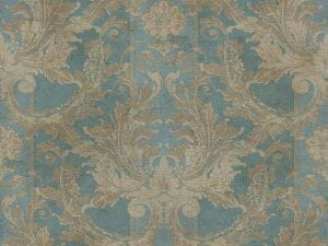 американские дорогие бумажные обои бирюзовые в комнату с дамаском York Gold Leaf GF0789 На фото американские дорогие бумажные обои бирюзовые в комнату с дамаском York Gold Leaf GF0789