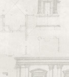 бумажные обои белые Andrew Martin Attic Augustus Pencil AG02 На фото бумажные обои белые Andrew Martin Attic Augustus Pencil AG02