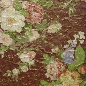французские элитные текстильные обои коричневые с цветами  Zuber Roses Anciennes ROSES_ANCIENNES_P__13 На фото французские элитные текстильные обои коричневые с цветами  Zuber Roses Anciennes ROSES_ANCIENNES_P__13