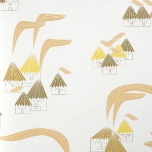 испанские флизелиновые полностью обои желтые с орнаментом Tres Tintas Kids Once upon a time 2023-1 На фото испанские флизелиновые полностью обои желтые с орнаментом Tres Tintas Kids Once upon a time 2023-1