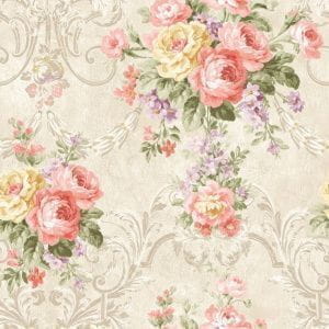 бумажные обои розовые в комнату «шэбби-шик» Studio Eight Fleur FI90005 На фото бумажные обои розовые в комнату «шэбби-шик» Studio Eight Fleur FI90005