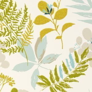 обои в комнату Clarke&Clarke с цветами  английской стиле Wild Garden W0047-01 На фото обои в комнату Clarke&Clarke с цветами  английской стиле Wild Garden W0047-01
