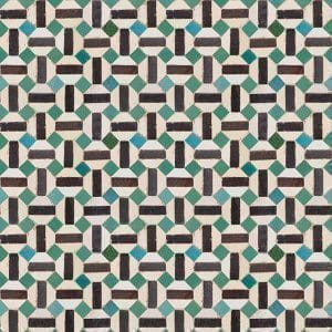 немецкие обои зеленые KT-Exclusive с геометрией Tiles & More 3000036 На фото немецкие обои зеленые KT-Exclusive с геометрией Tiles & More 3000036