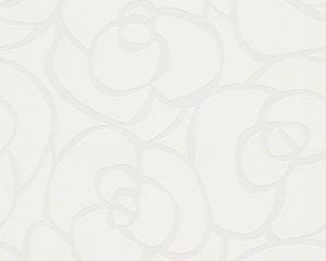 виниловые обои серые в комнату AS-Creation с цветами  Raffi 94027-2 На фото виниловые обои серые в комнату AS-Creation с цветами  Raffi 94027-2