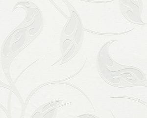 дешевые обои белые в комнату с орнаментом AS-Creation Lars Contzen Four 95525-2 На фото дешевые обои белые в комнату с орнаментом AS-Creation Lars Contzen Four 95525-2