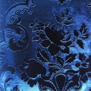 французские обои синие в комнату Zuber Anastasia 464 BLEU На фото французские обои синие в комнату Zuber Anastasia 464 BLEU
