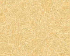 немецкие обои желтые в гостиную с деревьями AS-Creation Linen Style 36633-3 На фото немецкие обои желтые в гостиную с деревьями AS-Creation Linen Style 36633-3