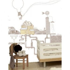испанские обои белые Tres Tintas Kids Once upon a time M1003-1 На фото испанские обои белые Tres Tintas Kids Once upon a time M1003-1