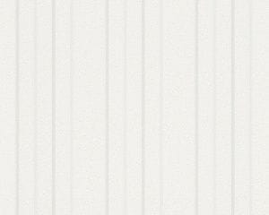 немецкие дешевые виниловые обои белые AS-Creation с полосой Simply White 2597-14 На фото немецкие дешевые виниловые обои белые AS-Creation с полосой Simply White 2597-14