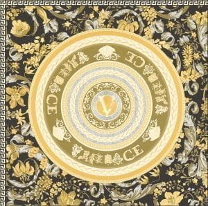 немецкие обои венге в гостиную с орнаментом AS-Creation Versace 38705-5 На фото немецкие обои венге в гостиную с орнаментом AS-Creation Versace 38705-5