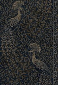 флизелиновые полностью обои синие в комнату с птицами этно Cole Son The Pearwood Collection 116-2008 На фото флизелиновые полностью обои синие в комнату с птицами этно Cole Son The Pearwood Collection 116-2008