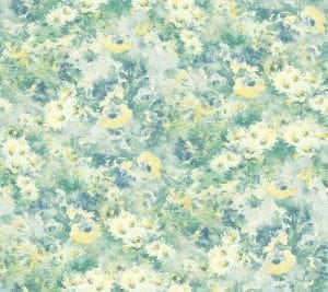 американские премиум обои зеленые в комнату KT-Exclusive с цветами  French Impressionist FI71304 На фото американские премиум обои зеленые в комнату KT-Exclusive с цветами  French Impressionist FI71304