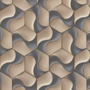 российские недорогие флизелиновые обои коричневые в комнату с орнаментом Euro Decor Cube 7153-16 На фото российские недорогие флизелиновые обои коричневые в комнату с орнаментом Euro Decor Cube 7153-16