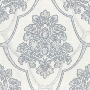 флизелиновые обои серые Euro Decor с дамаском Siena 9128-00 На фото флизелиновые обои серые Euro Decor с дамаском Siena 9128-00