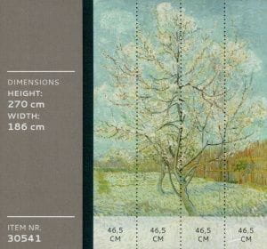 голландские премиум обои бирюзовые в комнату BN International вставка Van Gogh 30541 На фото голландские премиум обои бирюзовые в комнату BN International вставка Van Gogh 30541