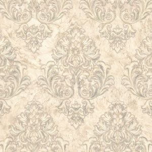 российские флизелиновые обои бежевые в гостиную Euro Decor с дамаском Caro 7181-01 На фото российские флизелиновые обои бежевые в гостиную Euro Decor с дамаском Caro 7181-01